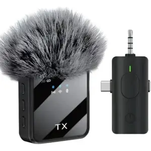 MICROFONO SOLAPA INALAMBRICO IPHONE- ANDROID F11 TIPO C